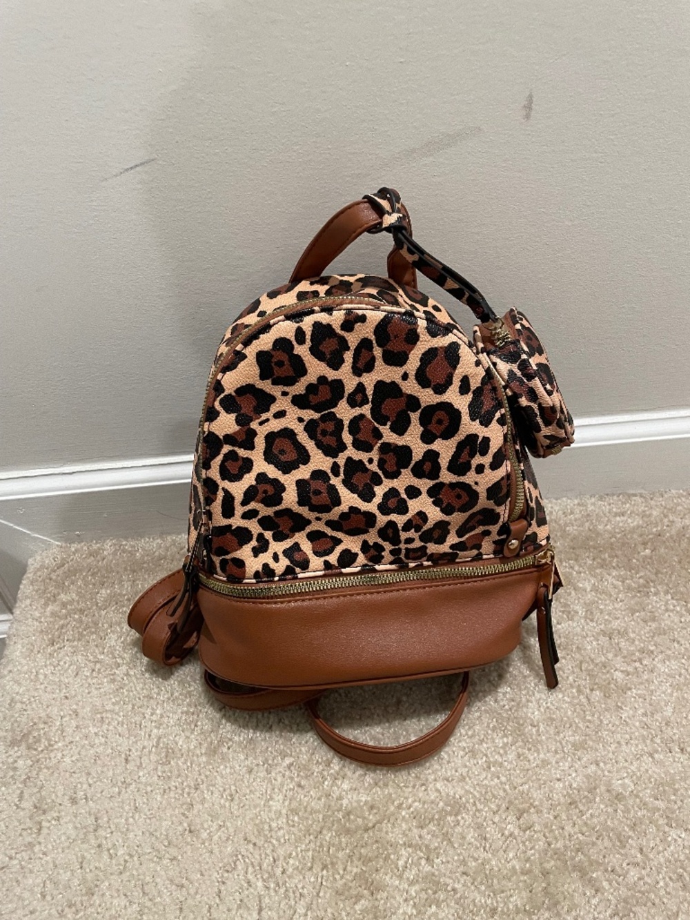 Cheetah Print, Small Backpack